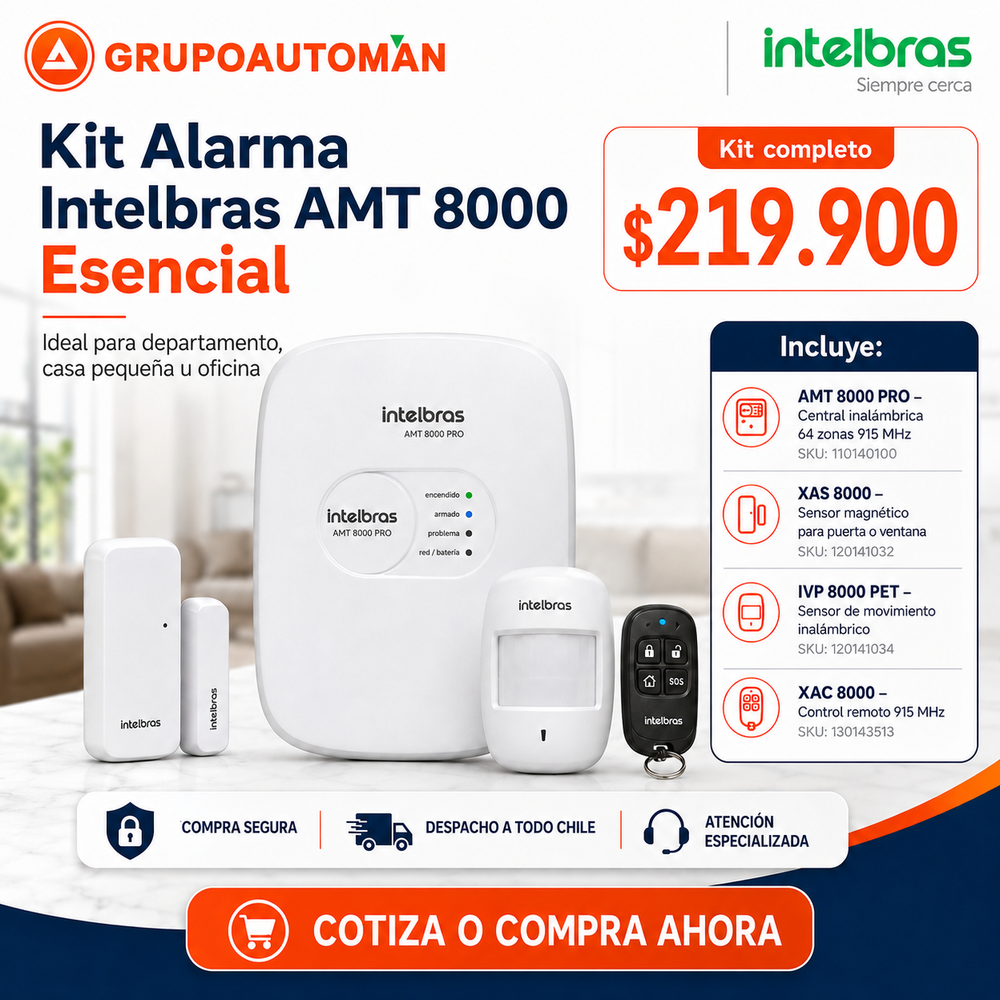 Kit Alarma Intelbras AMT 8000 Esencial
