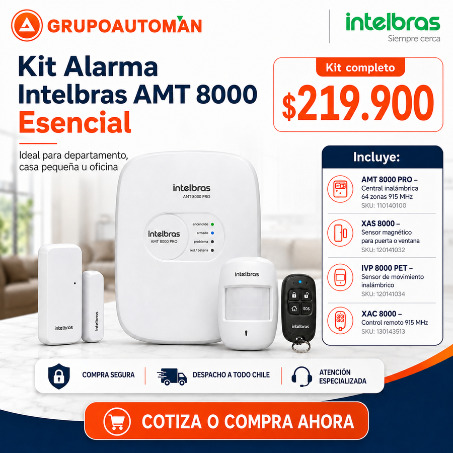 Kit Alarma Intelbras AMT 8000 Esencial
