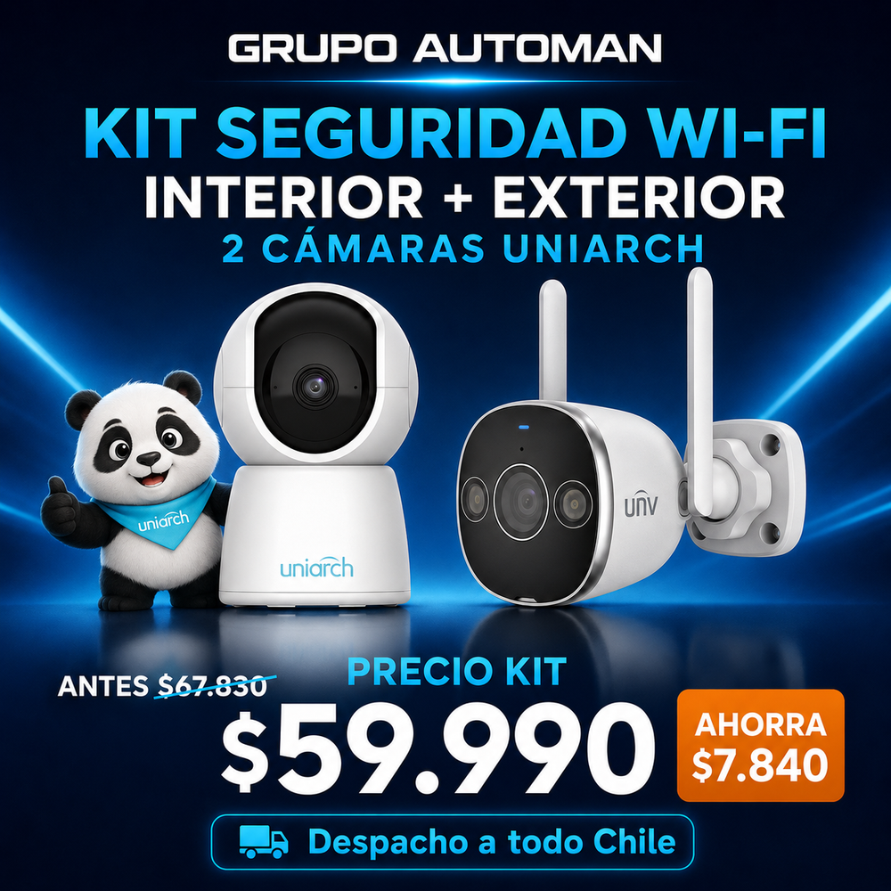 Kit Seguridad Wi‑Fi Interior + Exterior Uniarch