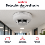 Detector de humo Intelbras DFE 521: ejemplo de uso y funciones principales. Imagen ilustrativa.
