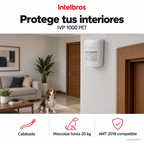 Sensor de movimiento cableado Intelbras IVP 1000 PET: ejemplo de uso y funciones principales. Imagen ilustrativa.