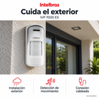 Sensor de exterior Intelbras IVP 7000 EX: ejemplo de uso y funciones principales. Imagen ilustrativa.