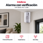 Sensor con cámara Intelbras IVP 8000 PET CAM: ejemplo de uso y funciones principales. Imagen ilustrativa.