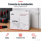 Cable UTP Cat5e Uniview 305 m CAB-LC2100B-CCA-IN: ejemplo de uso y funciones principales. Imagen ilustrativa.