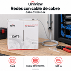 Cable UTP Cat6 de cobre 305 m CAB-LC311B-E-IN: ejemplo de uso y funciones principales. Imagen ilustrativa.