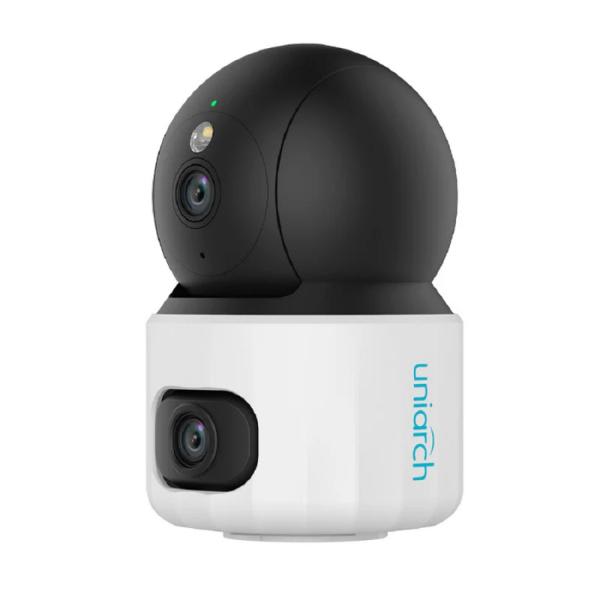 Uho-S3S-M33D - Cámara PT IP Wi-Fi 3MP+3MP 4.0mm IR 10Mts Dual-Lens Interior Mic Botón Uniarch - imagen 1